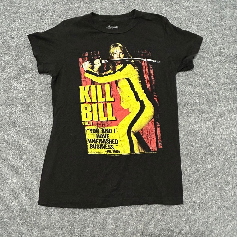American Classics T-Shirt Womens Small Black Kill Bill Movie Graphic Cotton Tee
